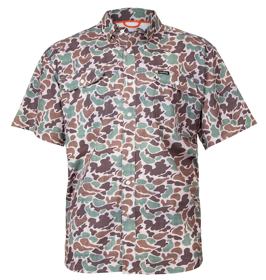 Fieldstone Youth S/S Camo Button Down Shirt