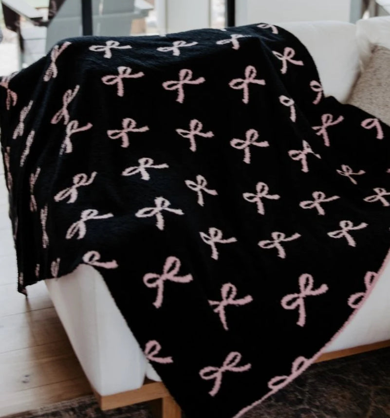Katydid mini Black Bows Double Sided Oversized Throw Blanket