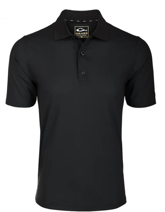 Drake Performance Stretch Polo Caviar Black