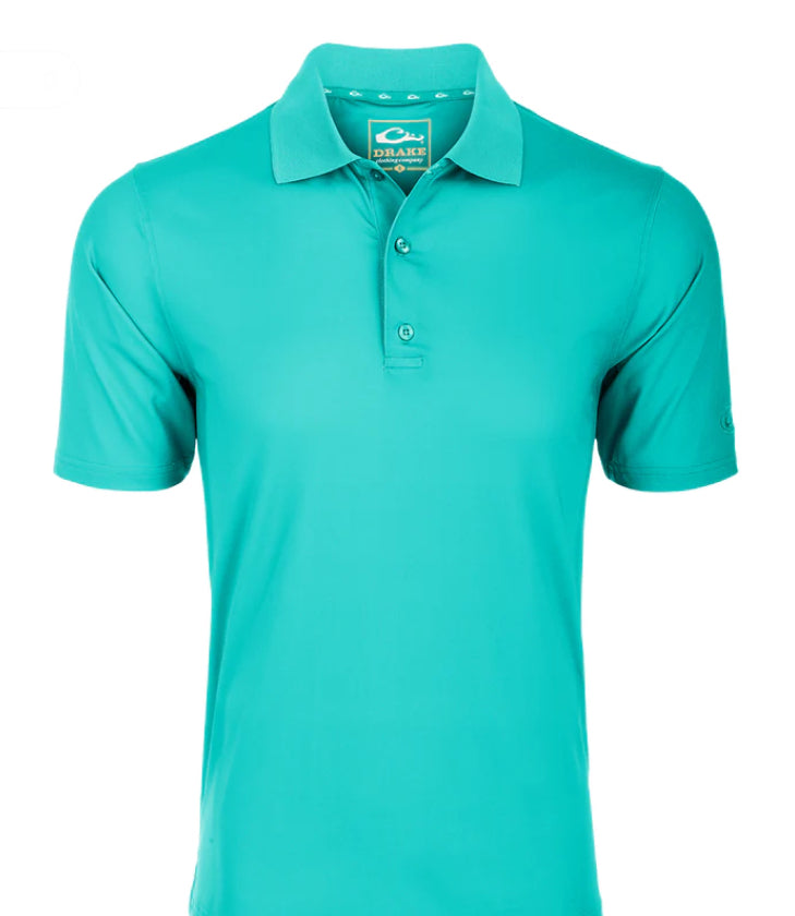 Drake Performance Men’s  Stretch Polo Ceramic Teal