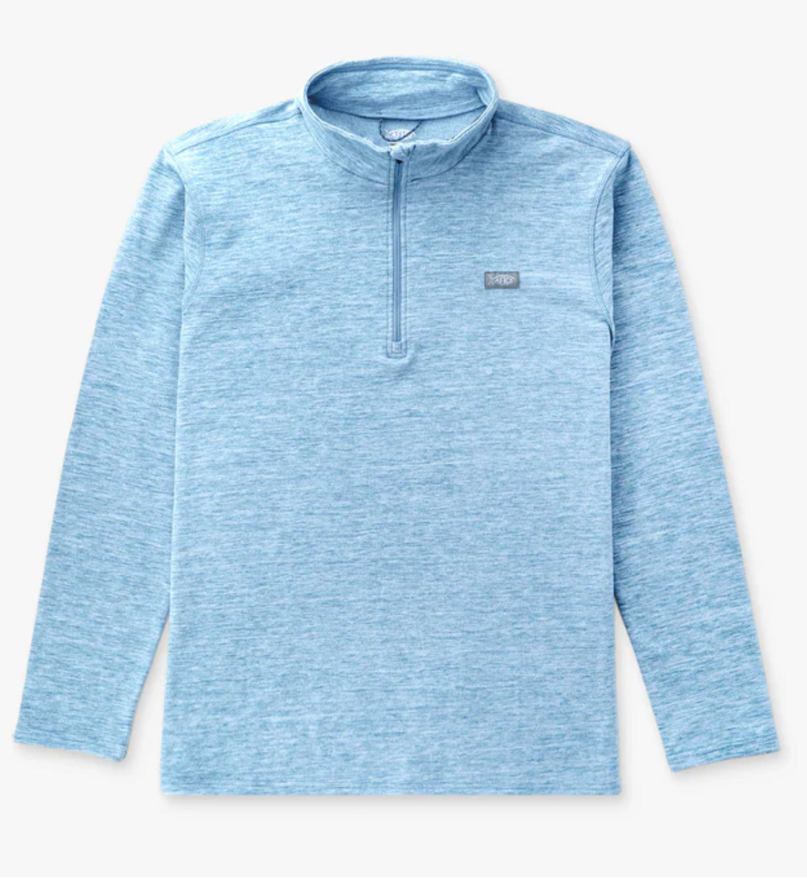 Aftco Coastal Layer 1/4 Zip  Pullover Airforce Blue Heather