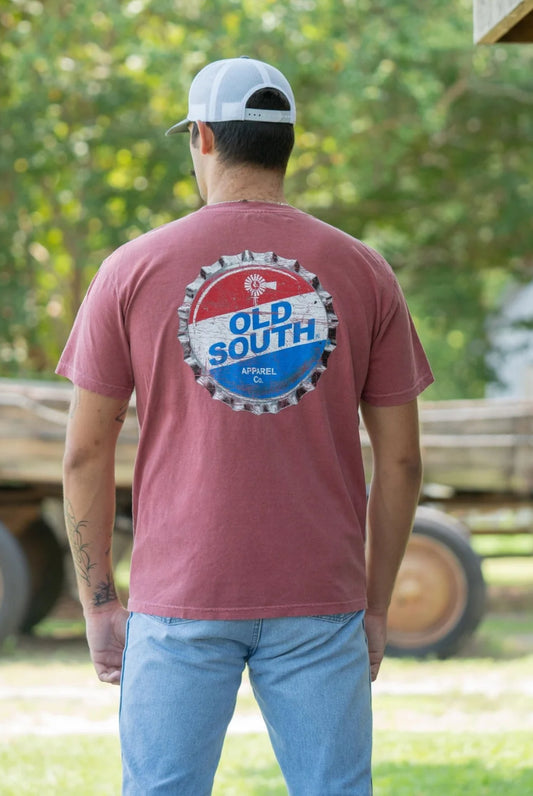 Old South Vintage Bottle Cap S/S Tee Brick