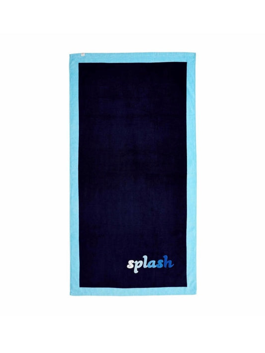 Mudpie Boucle Beach Towel Splash Navy