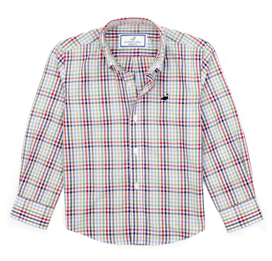 Properly Tied Boys Seasonal Sportshirt Autumn Trail