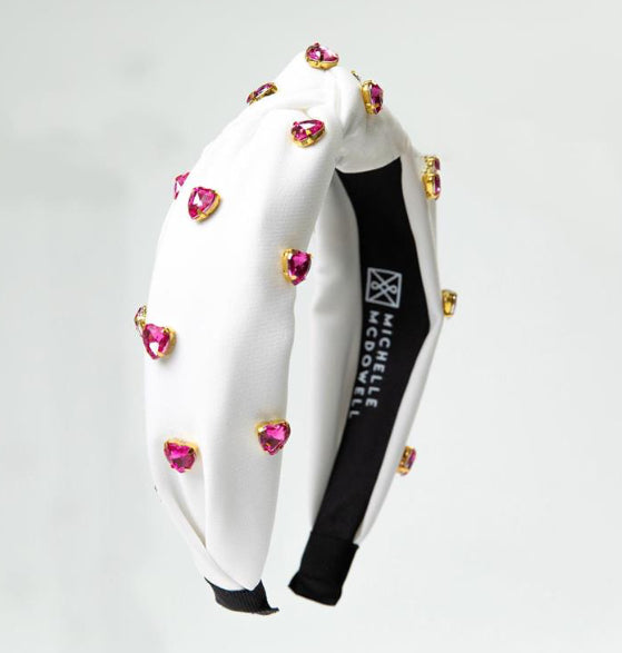 MM Hot Pink Hearts Krista Headbands