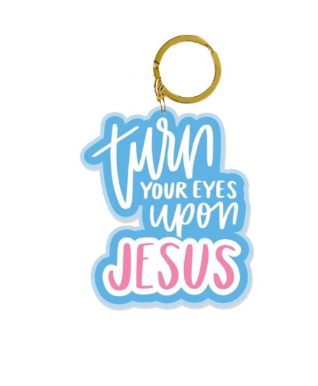 Mary Square Eyese Upon Jesus Keychain