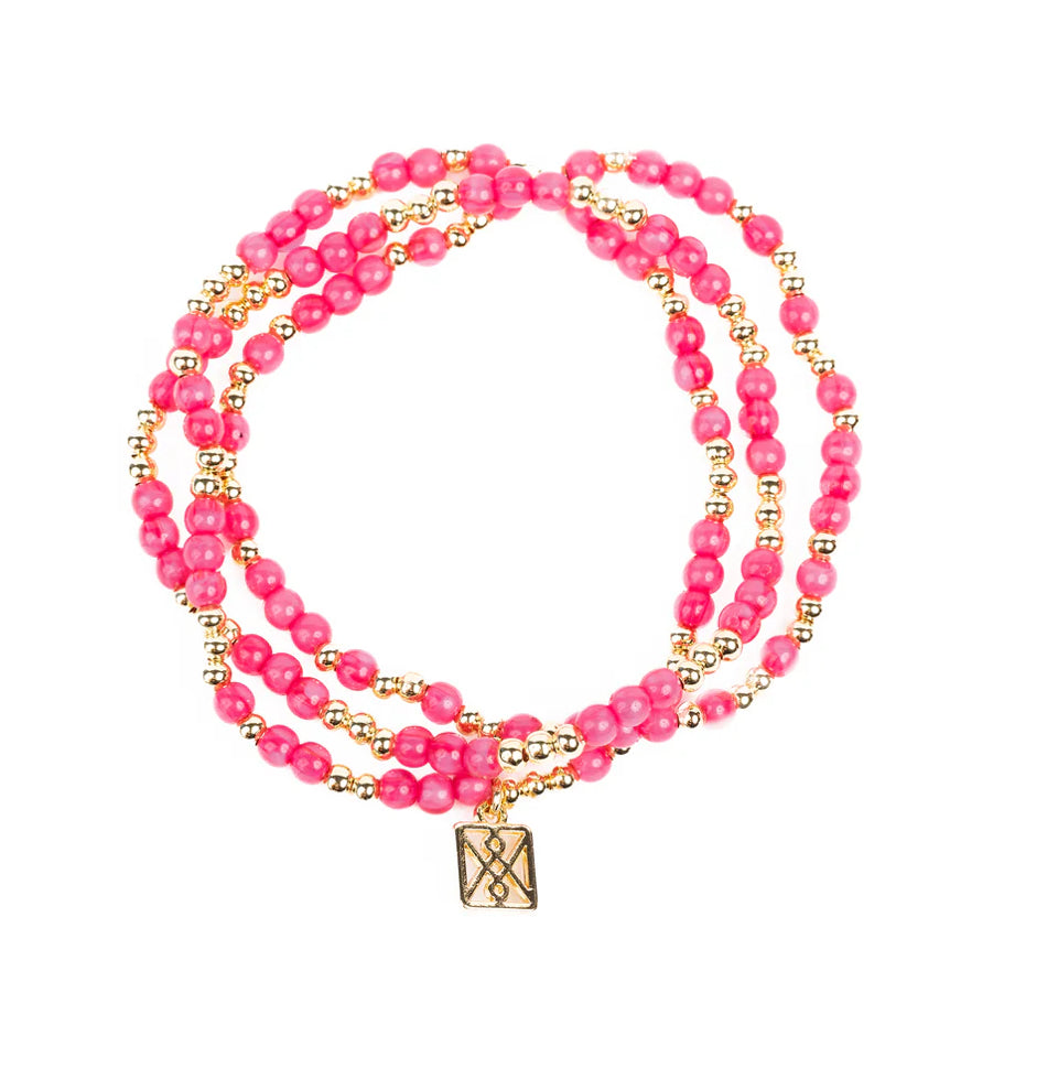 Michelle McDowell Rachael Hot Pink Bracelet set of 3