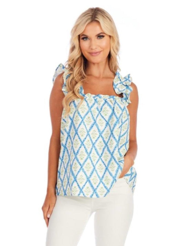 Mudpie Charlie Ruffle Top BL