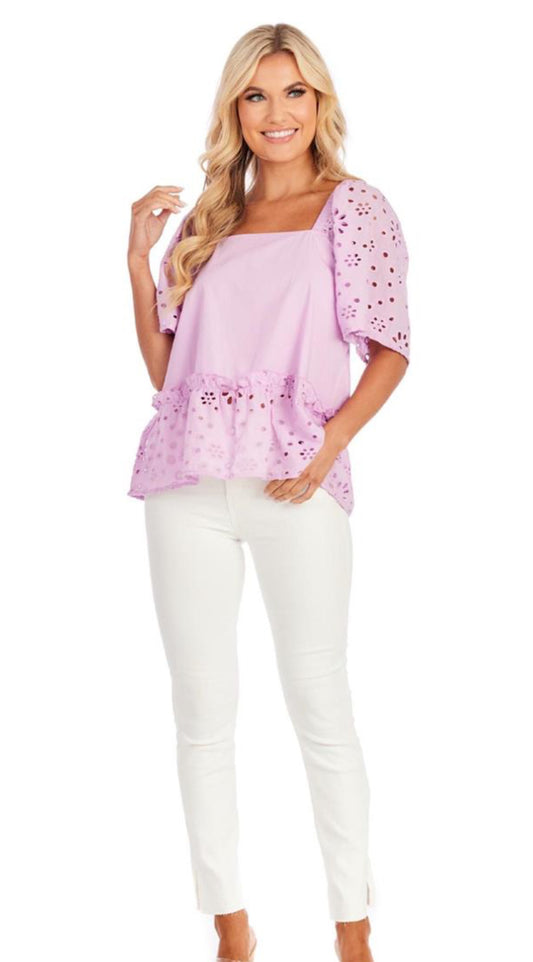 Mudpie Kieran  Eyelet Top LV  85100178