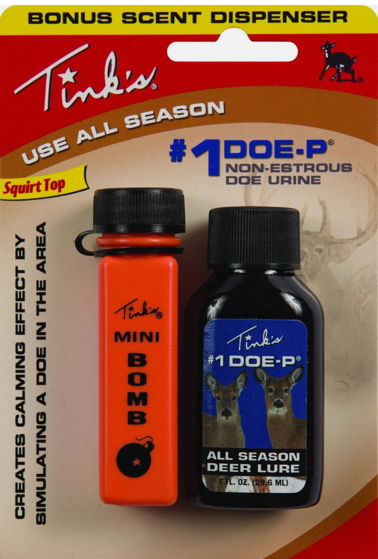 Tink’s W6249 Doe-P Non Estrous Deer Lure W/Mini Bomb, 1oz