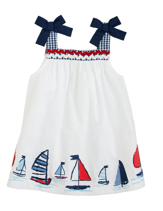 Mudpie Sailboat Poplin Dress