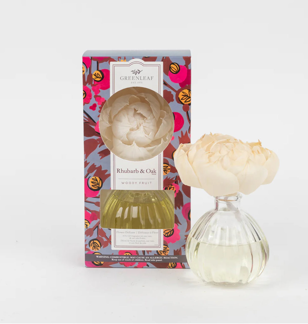 Greenleaf  Flower Diffuser  Rhubarb & Oak Woody Fruit