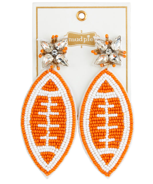 Mudpie Gameday Beaded Earrings WH-FB