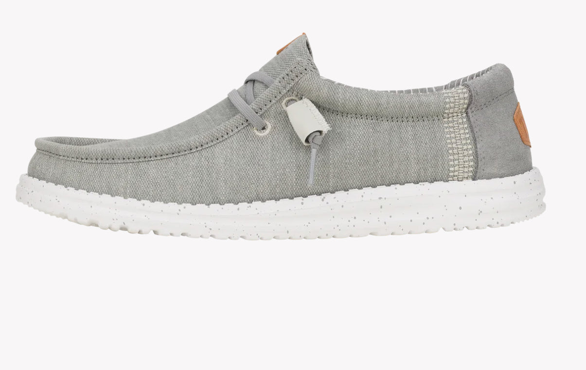 Heydude Wally Elevated Basics Gray/White Shoes