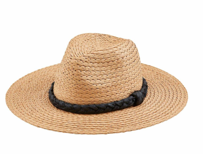 Mudpie Brided Straw Fedora TN adjustable