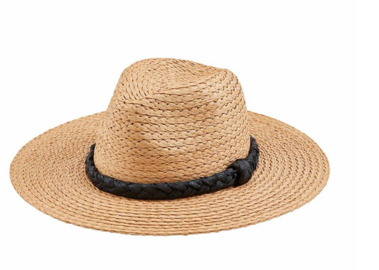 Mudpie Brided Straw Fedora TN adjustable