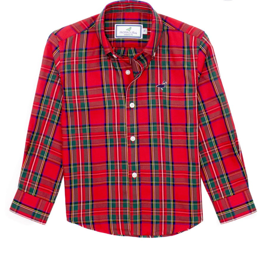 Properly Tied  Boys Seasonal Sportshirt Yuletide LDW0000