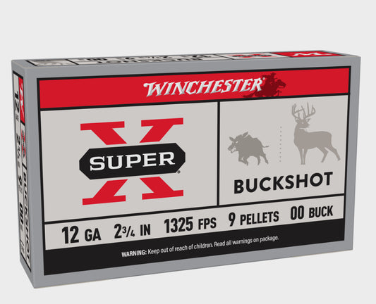 Winchester 12g 2-3/4 00 9 Pellets Buckshot XB1200