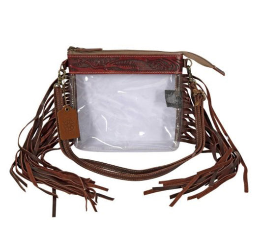 Myra Handbag Intricate Clear Bag