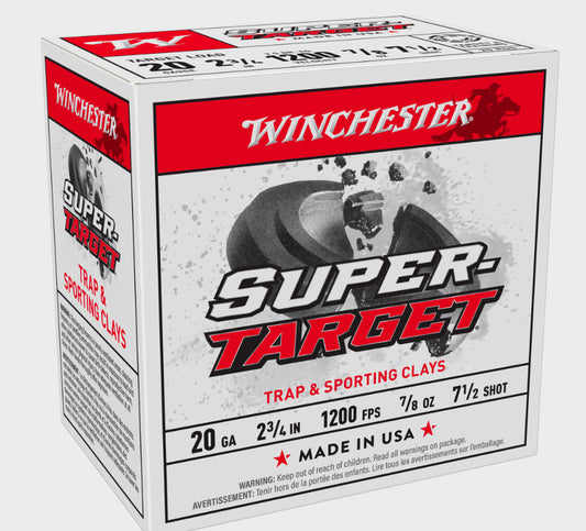 Winchester Super Target Loads 20 Gauge 2-3/4” #7.5 TRGT207