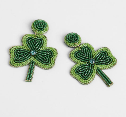 Coco+Carmen Clover Earrings Green