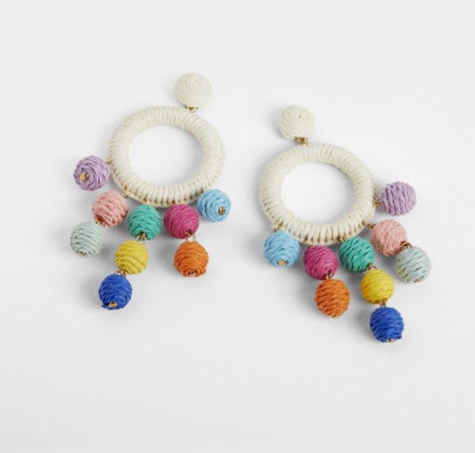 Coco+Carmen Teegan Earrings White/Multi