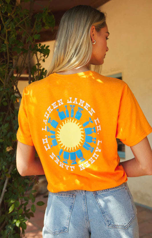 Lauren James Live Your Best Life LWT0328 Orange S/S Tee