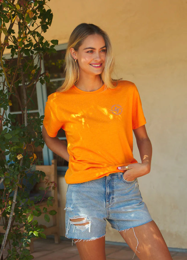 Lauren James Live Your Best Life LWT0328 Orange S/S Tee