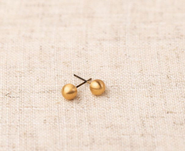 Michelle McDowell Grenada Brushed Gold Small Earrings