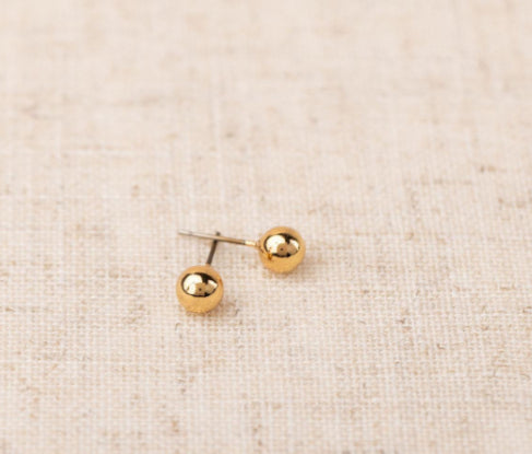 Michelle McDowell Grenada Shiny Gold Small Earrings