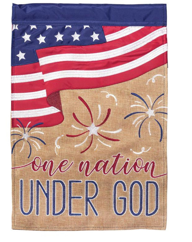 Dicksons Flag One Nation Under God Waving 13x18