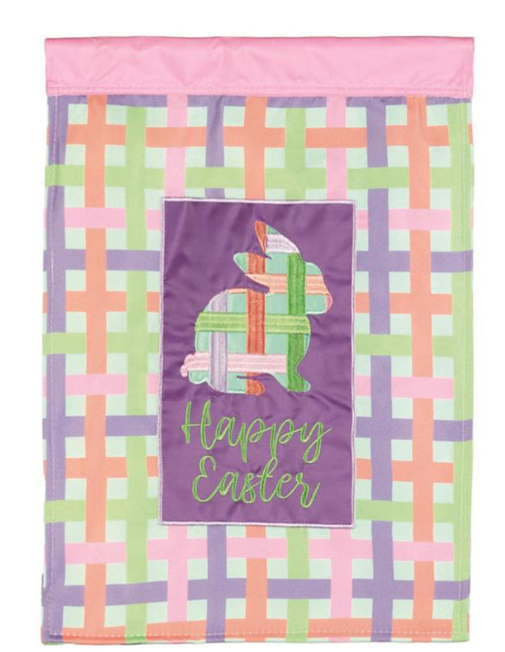 Magnolia Garden Flag Happy Easter Polyester 13x18