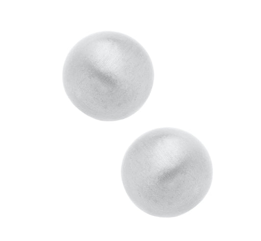 Canvas Hailey Stud Earrings In Satin Silver