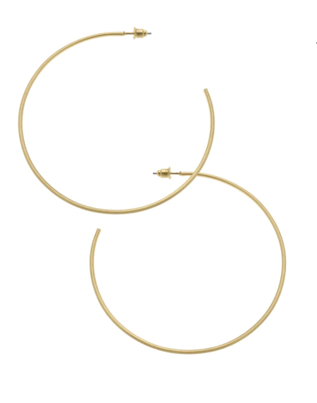 Canvas Gwen Hoop Earrings In Satin Gold 20858E-GD