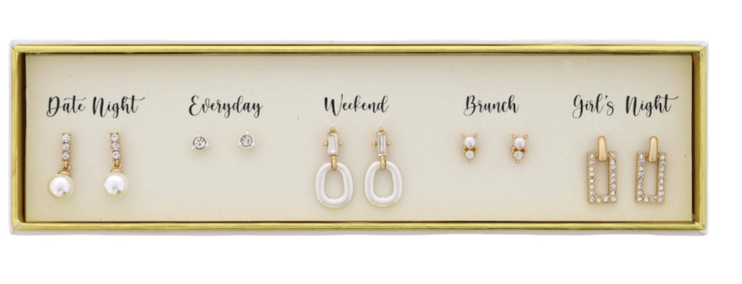 Jane Marie  Boxed 6 Earring Set JM70536E-6