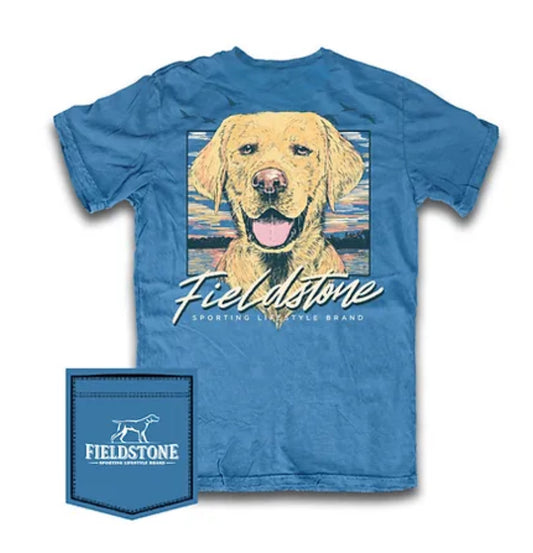 Fieldstone Youth Yellow Lab With Mallards  Flo Blue 580Y