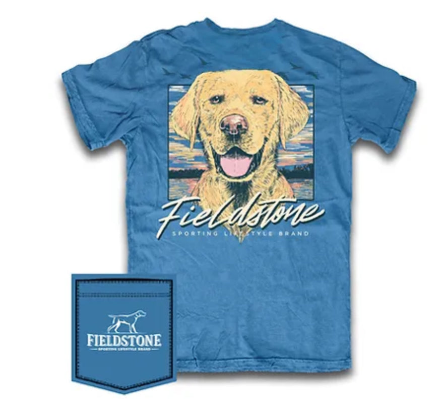 Fieldstone Yellow Lab With Mallards S/S Tee 580