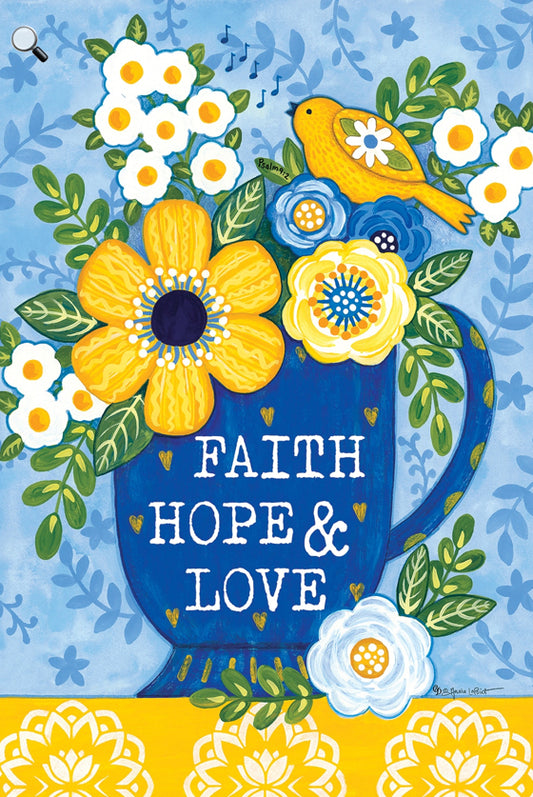 Custom Decor Large Flag Faith, Hope, Love 5075FL