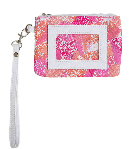 Top It Off ID Wristlet Pink Sea Coral