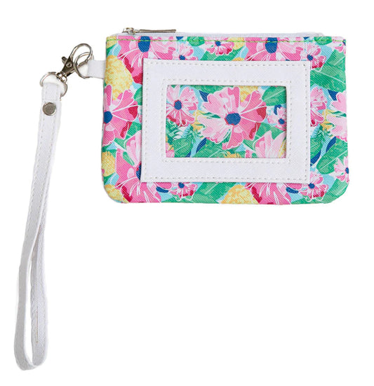 Top It Off ID Wristlet Pink Pineapple Blossom