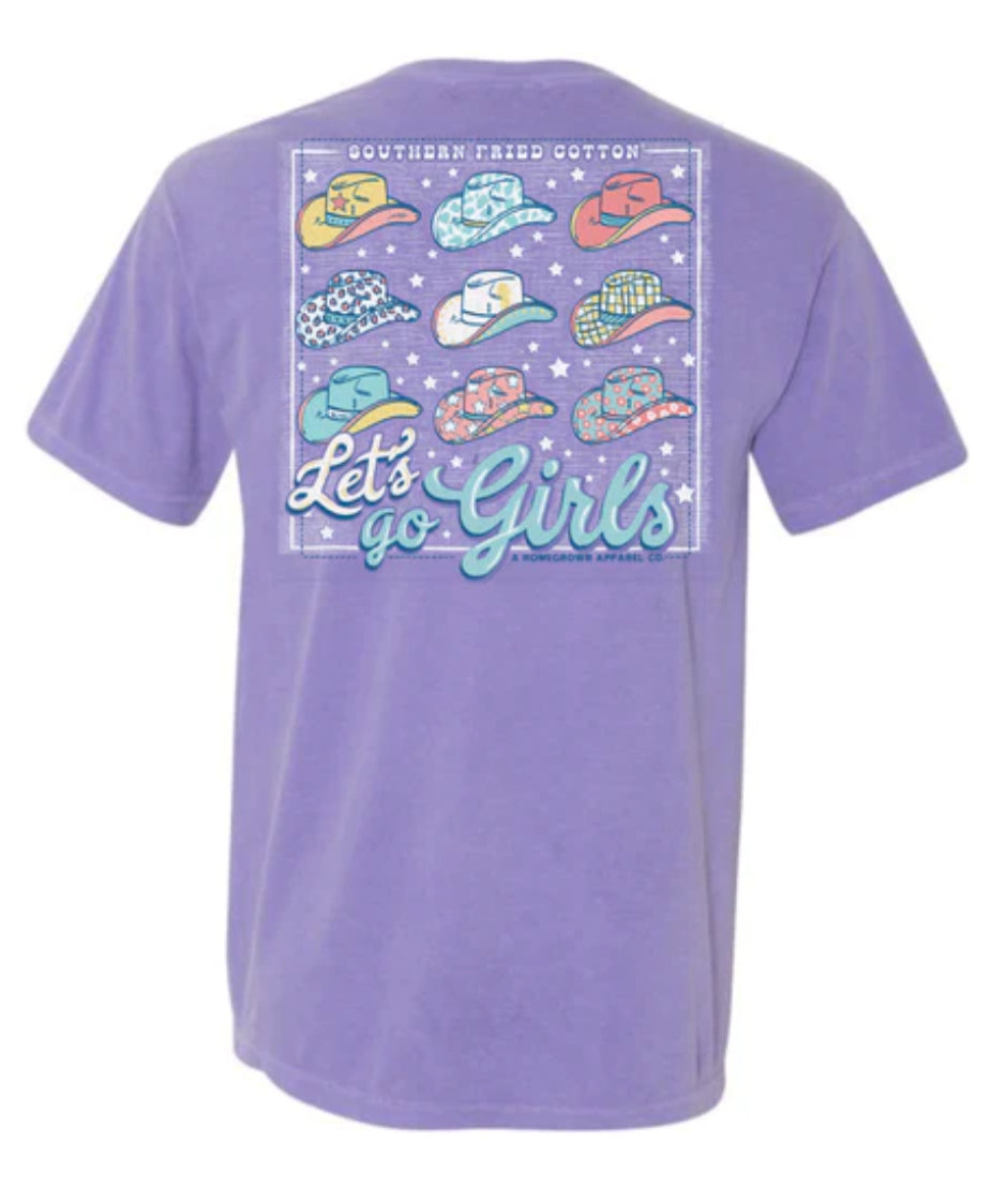 Southern Fried Cotton S/S Tee Let’s Go Girls Violet SFM12020