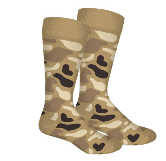 Brown Dog Socks OS Camo Khaki