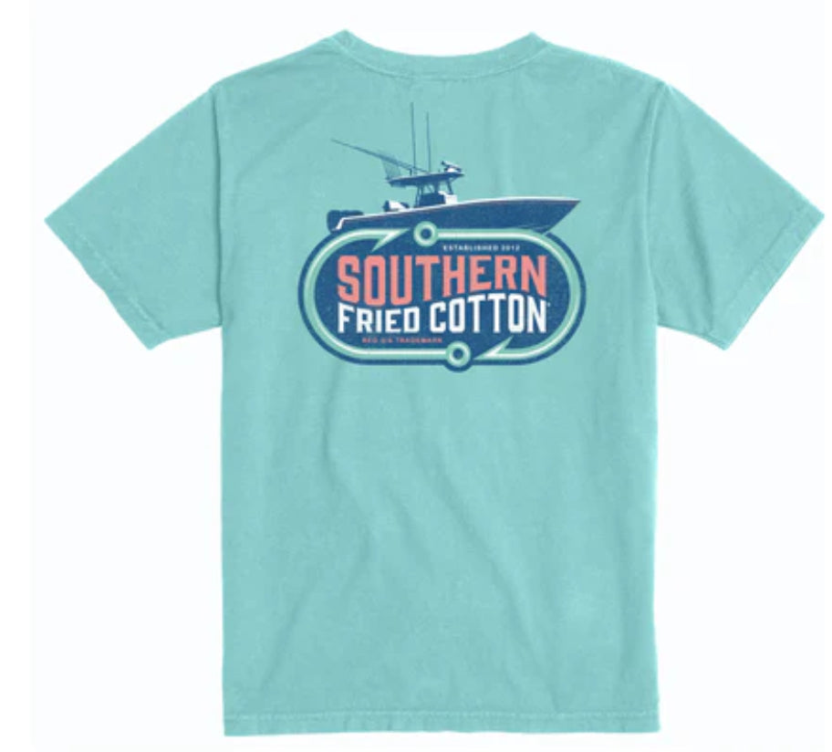 Southern Fried Cotton Off Shore Light Blue Toddler Tee