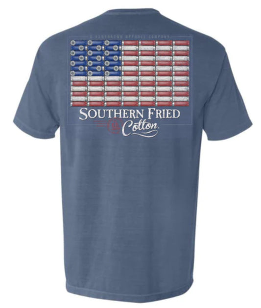 Southern Fried Cotton S/S Tee Shotgun Shell Flag SFM12003