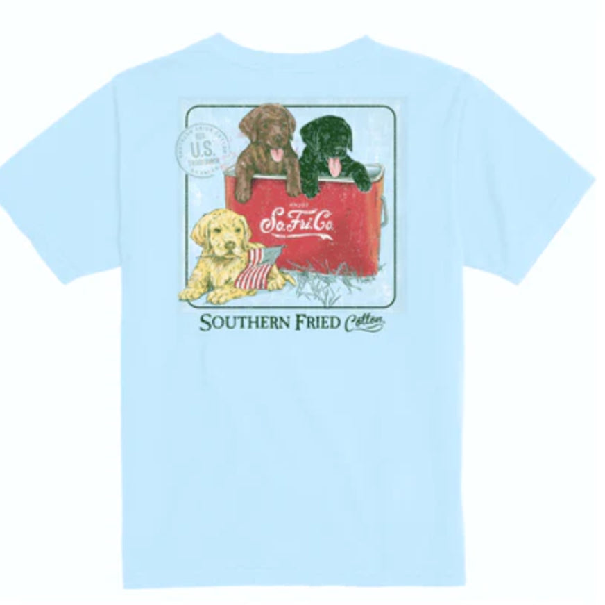 Southern Fried Cotton S/S Tee Fun Times Soothing Blue SFY01991