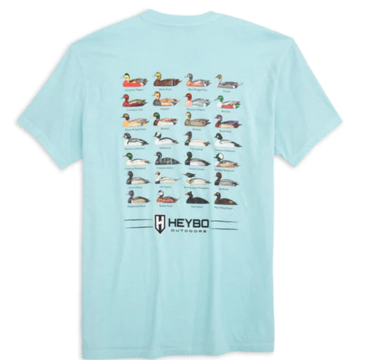 Heybo S/S Tee Duck Chart-Light Baltic Sea HEY1707