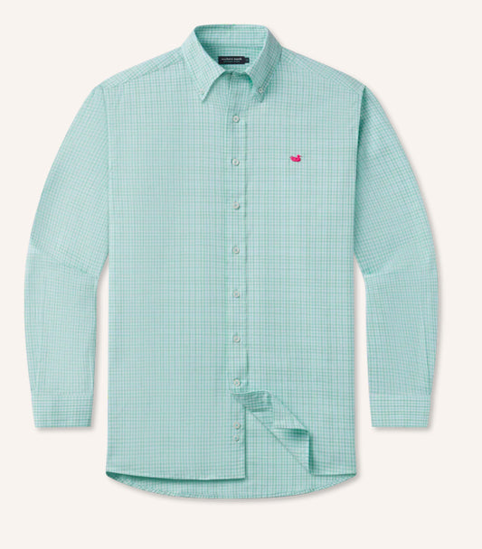 Southern Marsh Campbell  Performance Dress Shirt  Antigua Blue/ Green VCAM