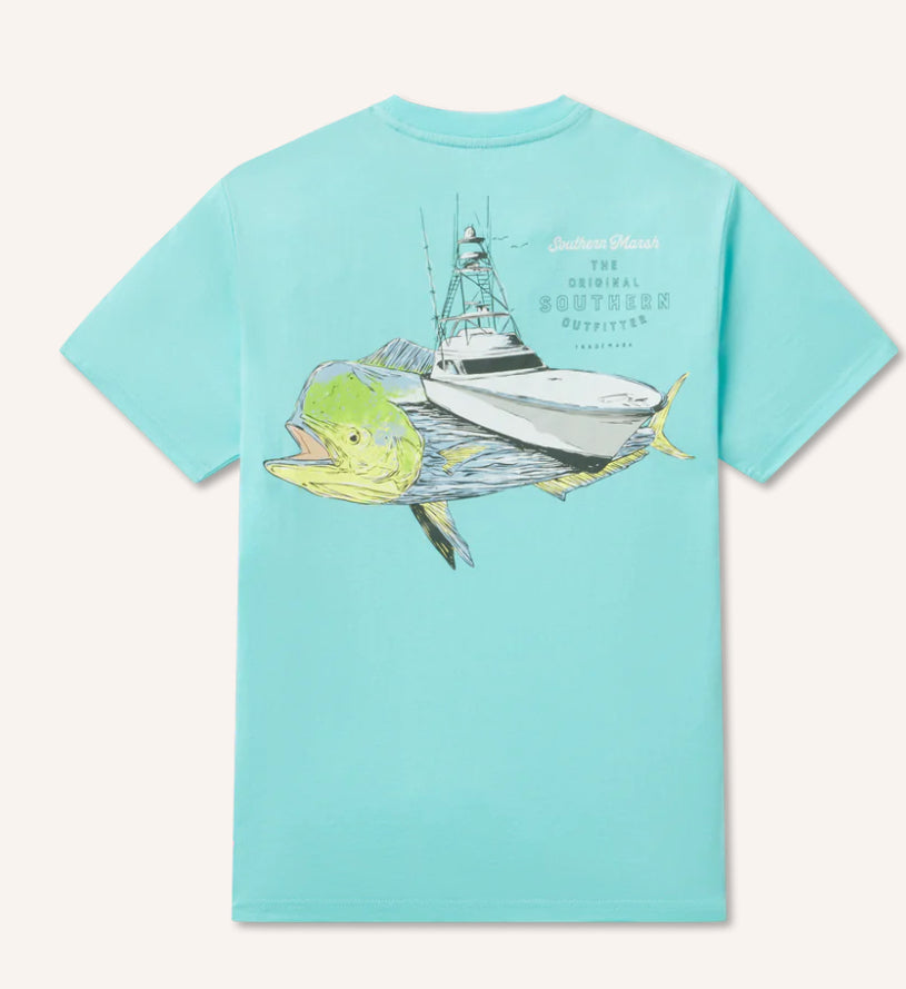 Southern Marsh S/S Youth Mahi Moves Tee Antigua Blue YAMMV