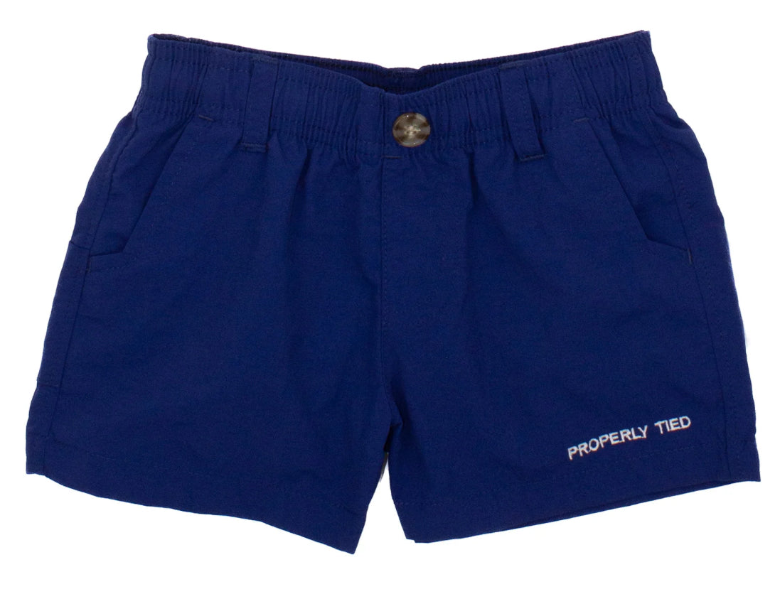 Properly Tied Boys Mallard Short Marine Navy