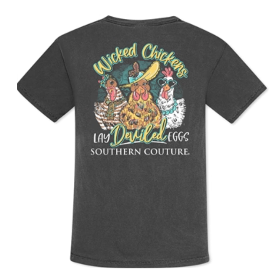 Southern Couture Comfort Wicked Chickens - Pepper S/S Tee